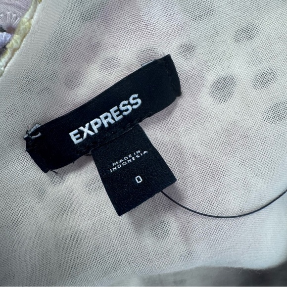 NWT Express Eyelet Floral Gathered One Shoulder Peplum Top Size 0 (XXS-XS) - Picture 15 of 16